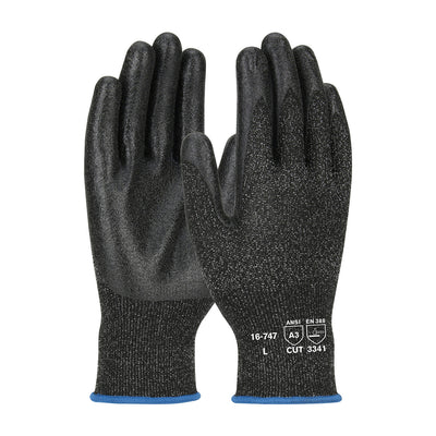 G-Tek 16-747 Seamless Knit A3 PolyKor® Blended Glove with PVC Coated Smooth Grip on Palm & Fingers (