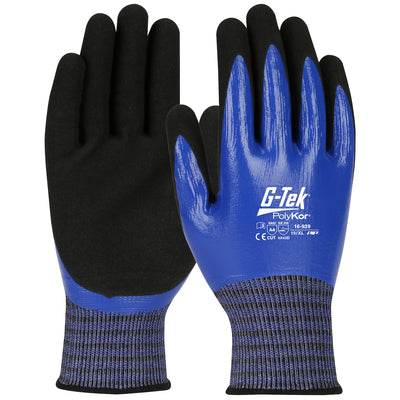 G-Tek 16-939 Seamless Knit PolyKor™ X7™ Blended Glove with Double-Dipped Nitrile Coated MicroSurface