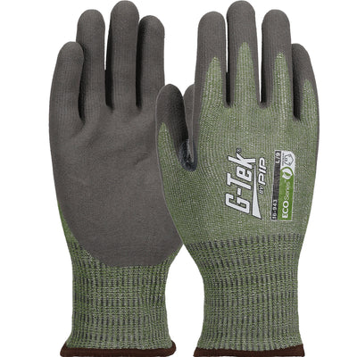 G-Tek 16-943 Seamless Knit Bio-Based Yarn Blended Glove with Bio-XTC™ Coated MicroSurface Grip on Pa