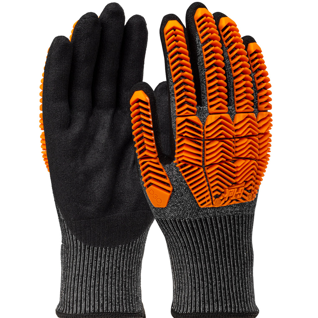 MaxiDex 19-007 Seamless Knit Nylon with Nitrile Coating and ViroSan Technology on Full Hand Touchscreen Compatible Safety Glove(One Dozen)