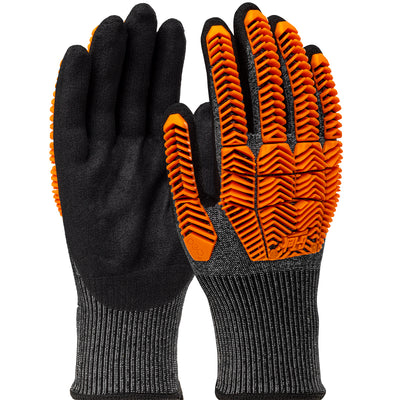 MaxiDex 19-007 Seamless Knit Nylon with Nitrile Coating and ViroSan Technology on Full Hand Touchscreen Compatible Safety Glove(One Dozen)