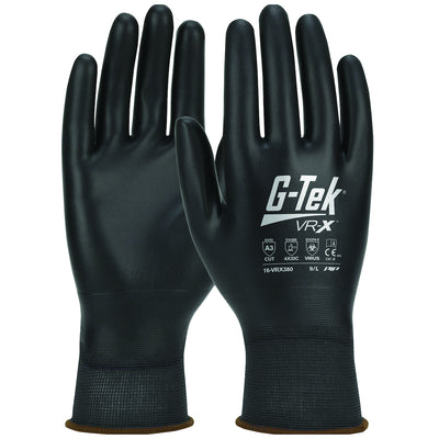 G-Tek 16-VRX380 Seamless Knit A3 PolyKor® Blended Glove with Polyurethane Advanced Barrier Protectio