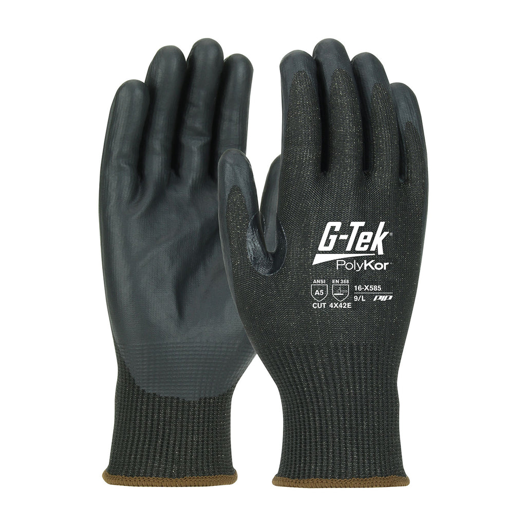 G-Tek PolyKor Xrystal 16-X585 Touchscreen Compatible Seamless Knit NeoFoam Coated Safety Glove (One Dozen)