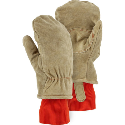 Majestic 1636 Thinsulate Winter Lined Leather Freezer Mitten with Extra-Thick Insulation (One Dozen)