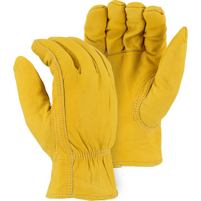 Majestic 1662 AB-Grade Elkskin, Fleece Winter Lined, Drivers Glove (One Dozen)