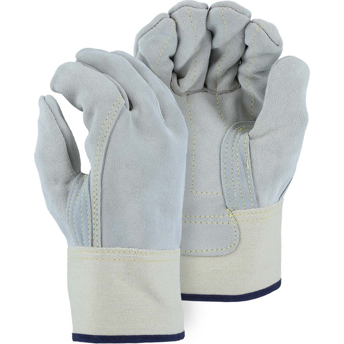 Majestic 1831 Heavy Duty Two-Ply Cowhide Leather Palm Work Glove (One Dozen)