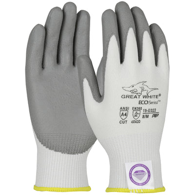 PIP 19-D322 Great White 3GX Knit Dyneema Polyurethane Coated Safety Glove(One Dozen)