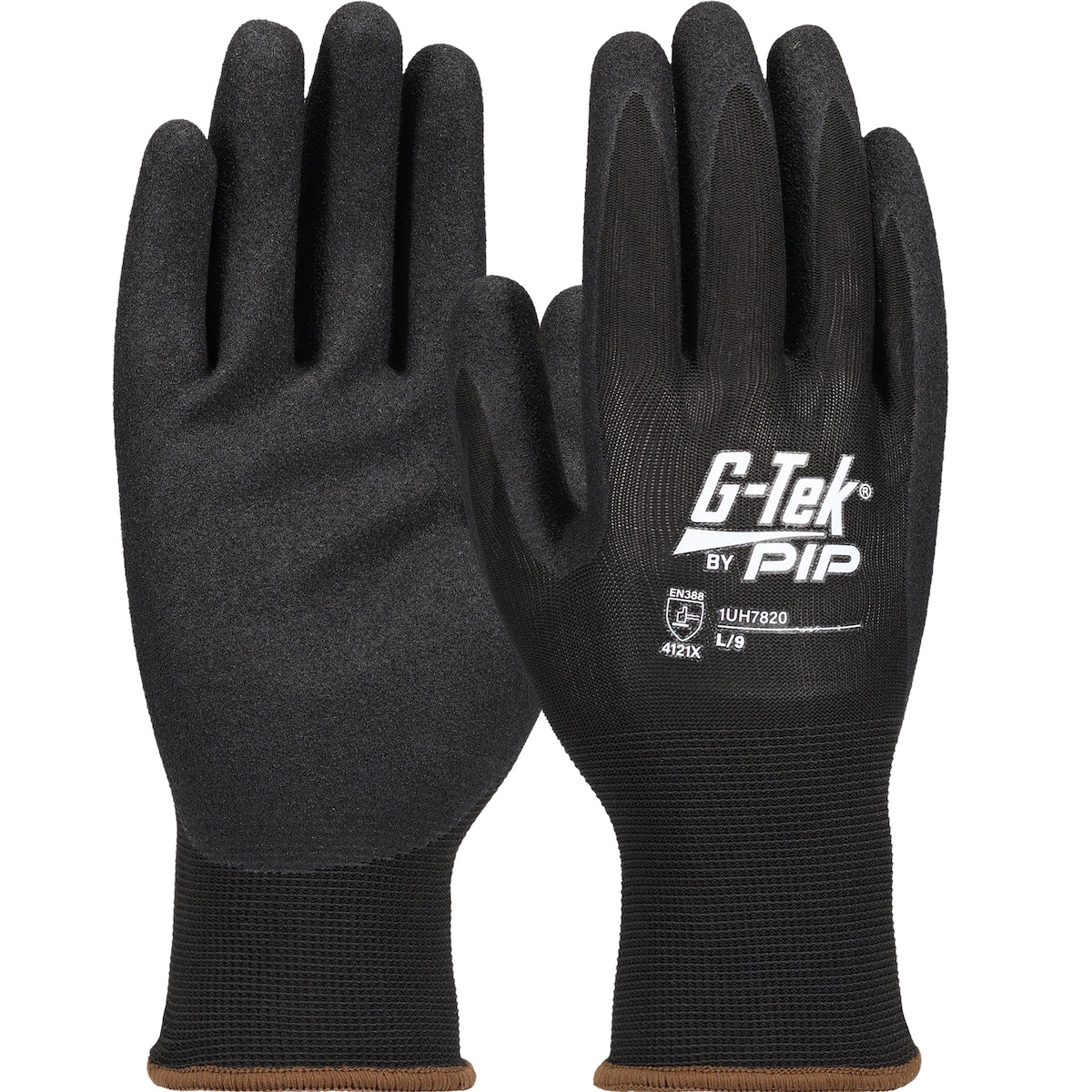 Boss 1UH7820 Seamless Knit Polyester with Double-Dipped Nitrile Coated Grip Safety Glove (One Dozen)