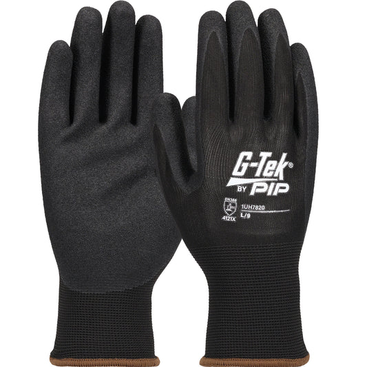 Boss 1UH7820 Seamless Knit Polyester with Double-Dipped Nitrile Coated Grip Safety Glove (1 Pair)