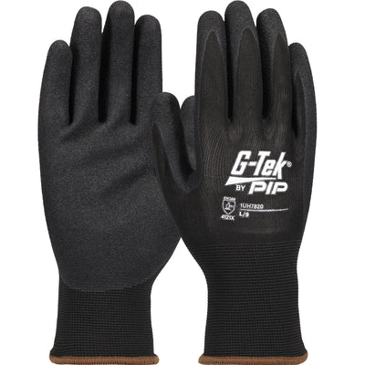 Boss 1UH7820 Seamless Knit Polyester with Double-Dipped Nitrile Coated Grip Safety Glove (One Dozen)