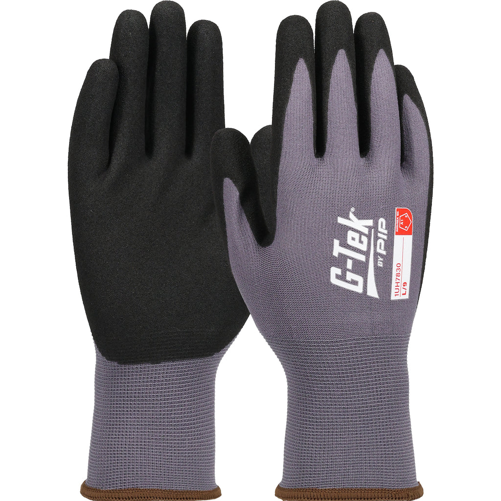 PIP 1UH7830 Boss Premium Seamless Knit Nylon Glove with Nitrile Coated MicroSurface Grip on Palm and Fingers (One Dozen)
