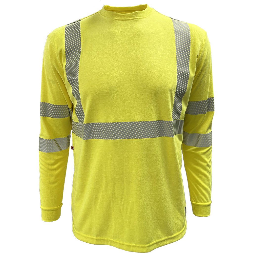 Reflective Apparel 205FRGS ANSI Type R Class 3 Dual-Certified AR/FR Long Sleeve T-Shirt - 16 cal/cm2