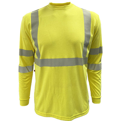 Reflective Apparel 205FRGS ANSI Type R Class 3 Dual-Certified AR/FR Long Sleeve T-Shirt - 16 cal/cm2