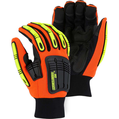 Majestic 21247HO Thinsulate Winter Lined Knucklehead X10 Armor Skin Mechanics Glove with Impact Protection (One Dozen)