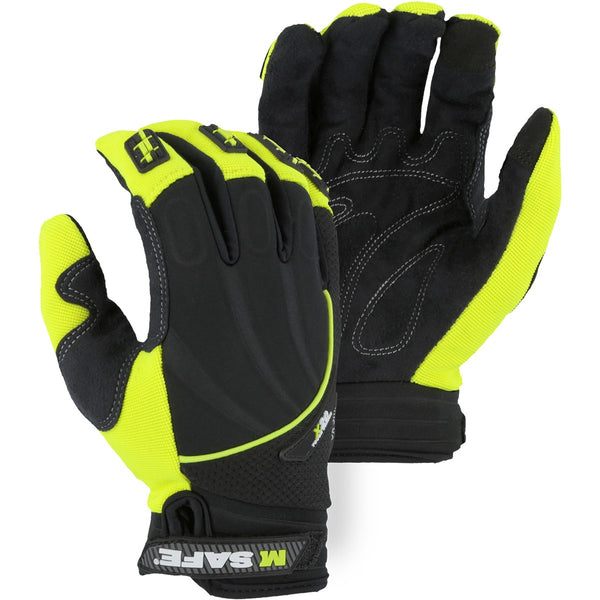 Majestic 2127HY Armor Skin Touch Screen Mechanics Glove with Finger Guards (One Dozen)