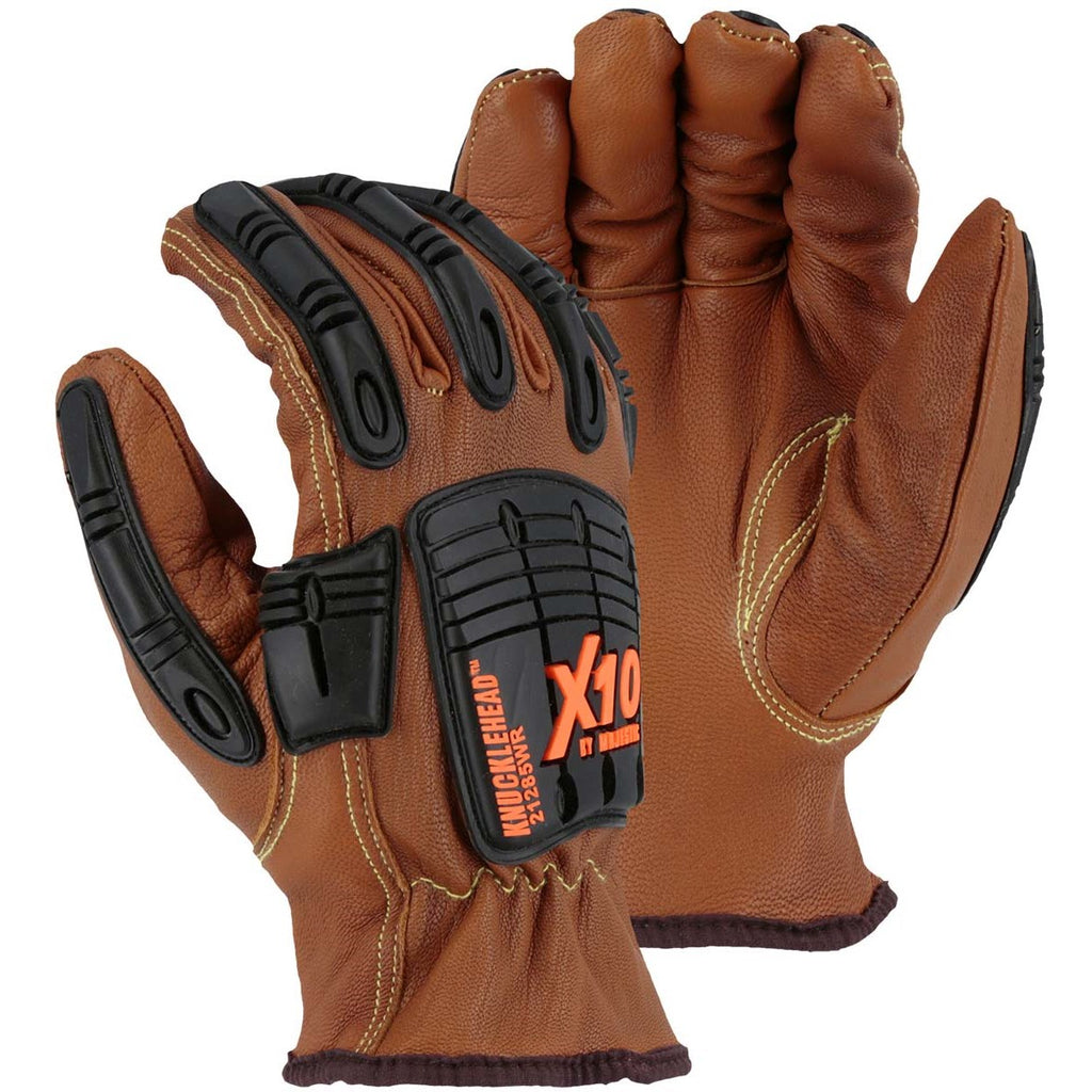 Majestic 21285WR Cut-less with Kevlar Goatskin, Arc, Oil & Water-Resistant Gloves, Impact Protection, A4 (One Dozen)