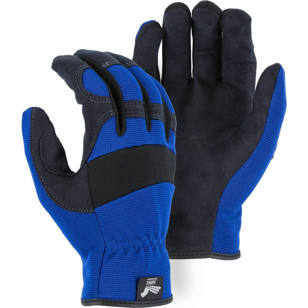 Majestic 2136BL Armor Skin Mechanics Glove with Knit Back (One Dozen)
