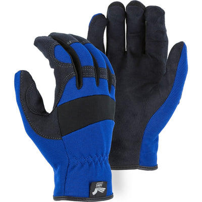 Majestic 2136BL Armor Skin Mechanics Glove with Knit Back (One Dozen)