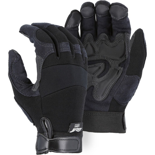 Majestic 2139BK Armor Skin Mechanics Glove with Reinforced Palm & Fingers (One Dozen)