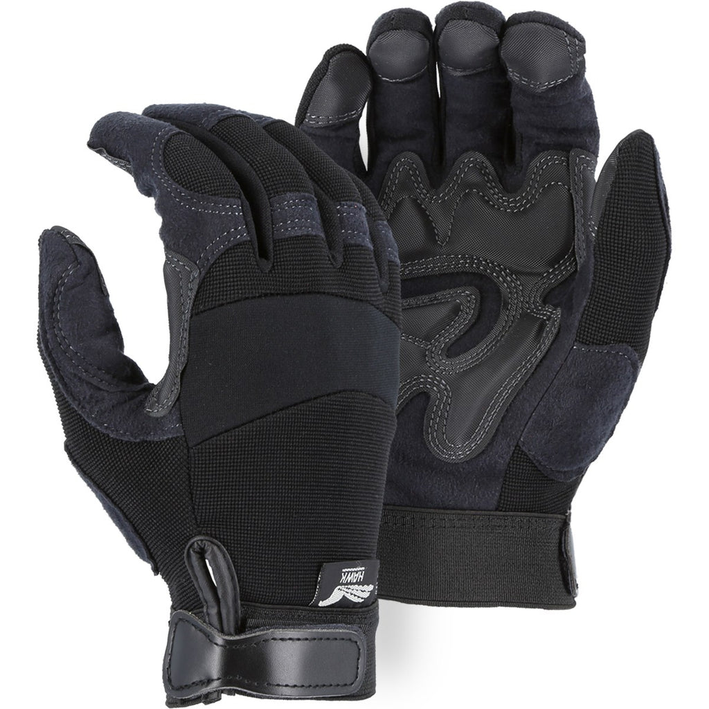 Majestic 2139BK Armor Skin Mechanics Glove with Reinforced Palm & Fingers (One Dozen)