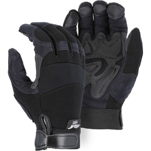 Majestic 2139BK Armor Skin Mechanics Glove with Reinforced Palm & Fingers (One Dozen)