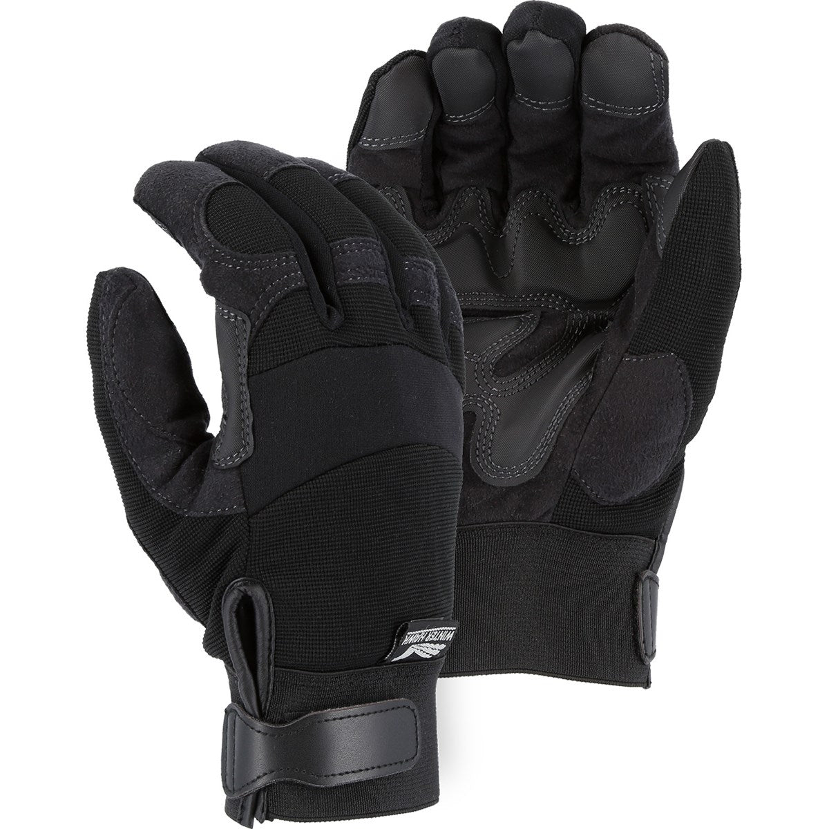 Majestic 2139BKH Winter Lined Armor Skin Mechanics Glove with PVC Double Palm and Heatlok Lining (One Dozen)