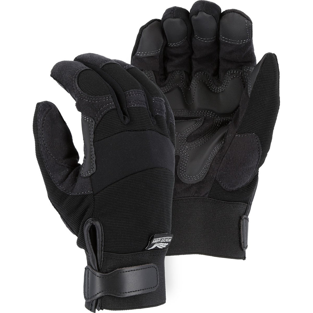 Majestic 2139BKH Winter Lined Armor Skin Mechanics Glove with PVC Double Palm and Heatlok Lining (One Dozen)