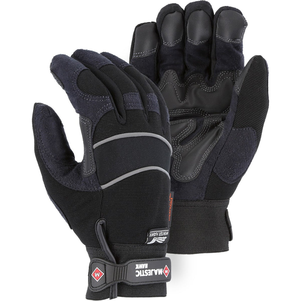 Majestic 2145BKH Winter Lined Armor Skin Mechanics Glove (One Dozen)