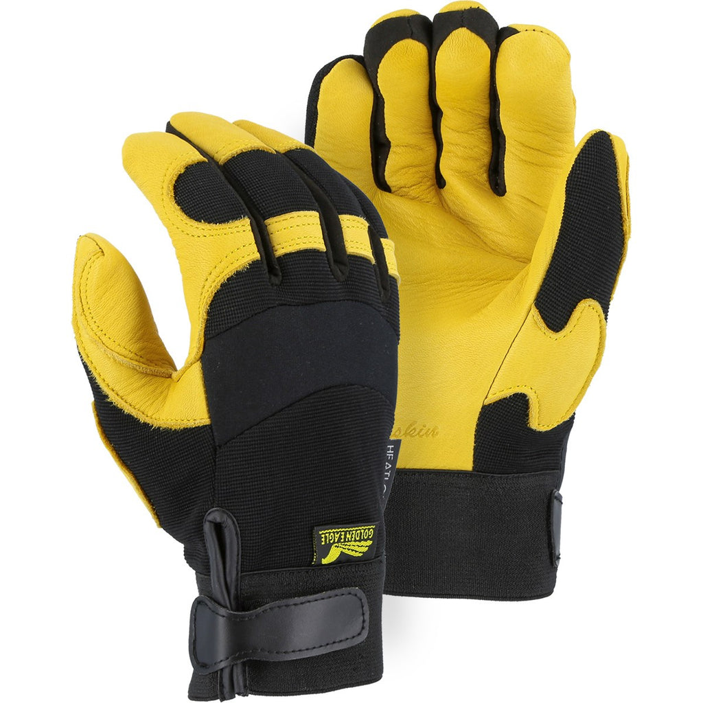 Majestic 2150H Winter Lined Mechanics Glove with Deerskin Palm and Knit Back (One Dozen)