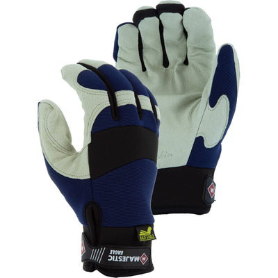 Majestic 2152T Thinsulate Winter Lined Bald Eagle Mechanics Glove with Pigskin Palm and Knit Back (One Dozen)