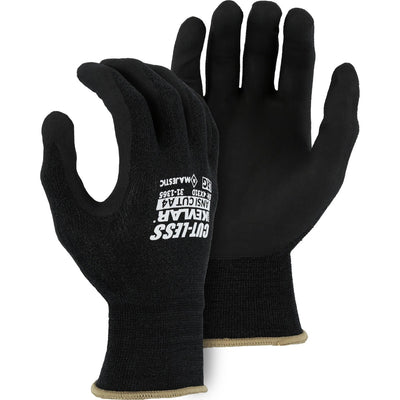 Majestic 31-1365 Cut-Less Kevlar Glove with Micro Foam Nitrile Palm, 18g, ANSI A4 (One Dozen)