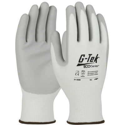 G-Tek 31-330R Seamless Knit Recycled Yarn / Spandex Blended Glove with Nitrile Coated Foam Grip on P