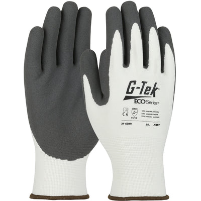 G-Tek 31-530R Seamless Knit Recycled Yarn / Spandex Blended Glove with Nitrile Coated MicroSurface G
