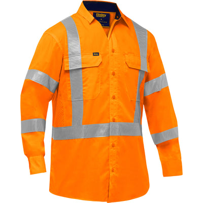Bisley 313M6490X ANSI Type R Class 3 Long Sleeve Work Shirt with X-Back