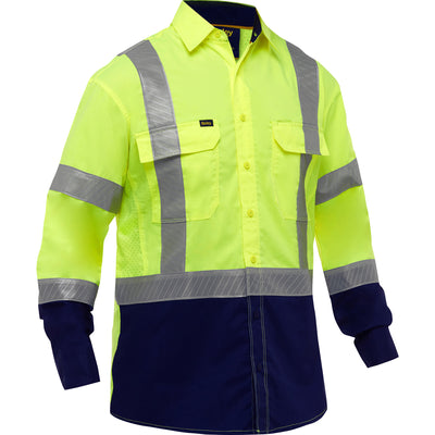 Bisley 313M6491H ANSI Type R Class 3 Long Sleeve Work Shirt with Navy Bottom