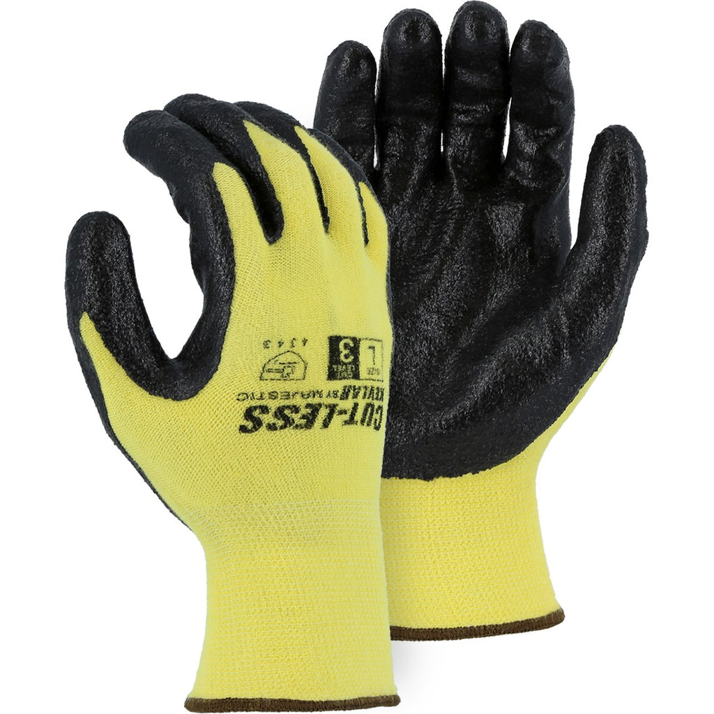 Majestic 3227 Cut-Less Kevlar Glove with Foam Nitrile Palm, 13g, ANSI A2 (One Dozen)