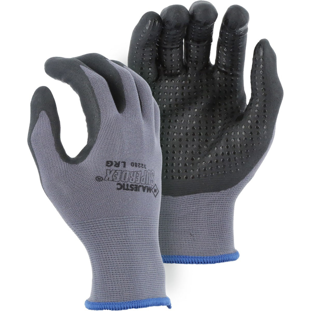 Majestic 3228D SuperDex Micro Foam Nitrile Palm Coated Glove on Nylon Shell (One Dozen)