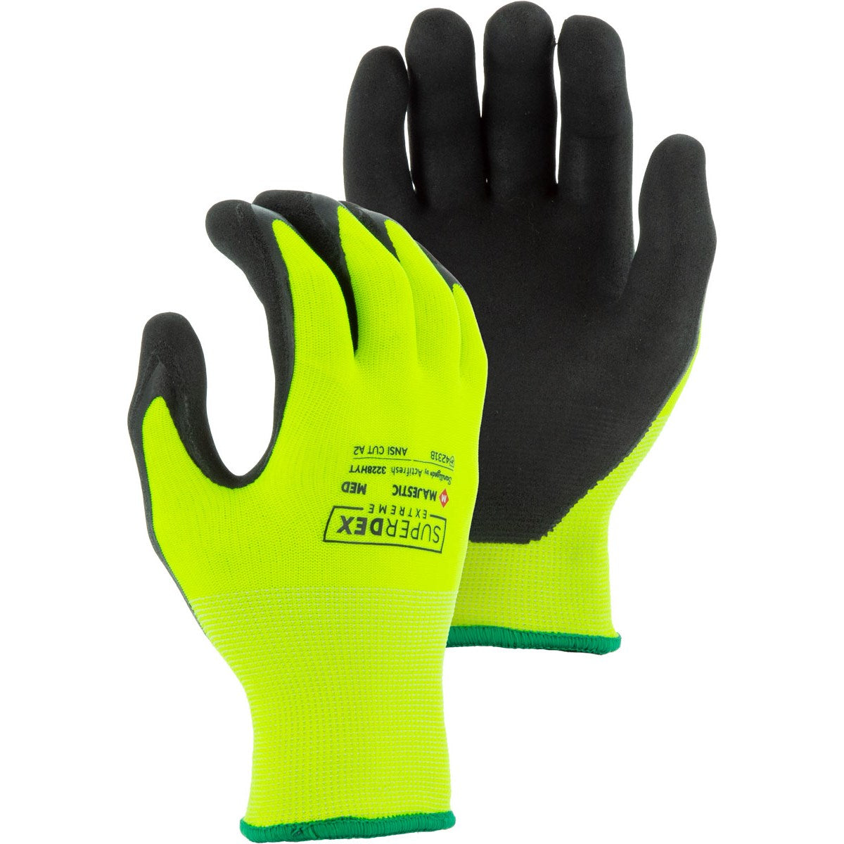 Majestic 3228HYT SuperDex Micro Foam Nitrile Palm Coated Glove on Nylon Shell (One Dozen)