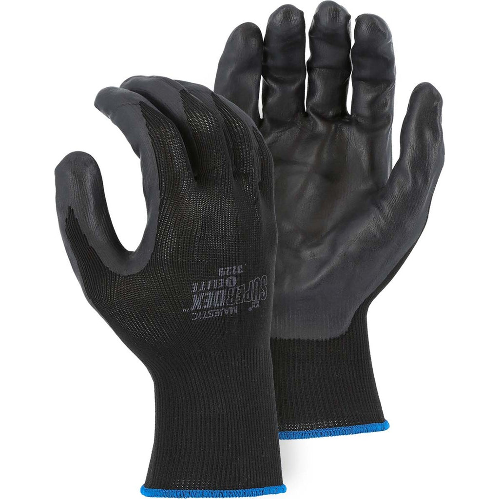 Majestic 3229 SuperDex Heavyweight Foam Nitrile Palm Coated Glove on Nylon Liner (One Dozen)