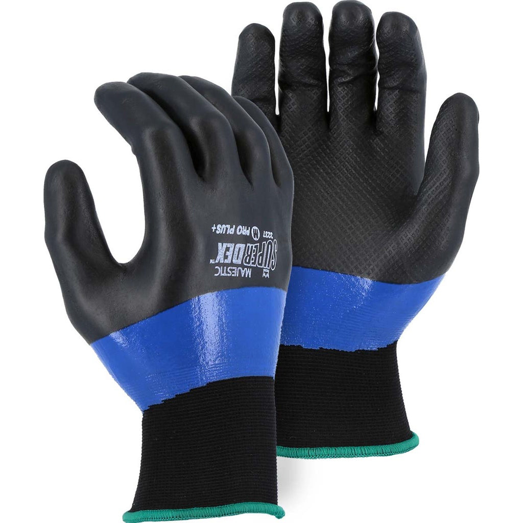 Majestic 3237 SuperDex 3/4 Micro Foam Glove Over Closed Cell Full Nitrile Dip on Polyester Shell (One Dozen)