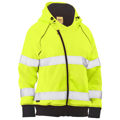 Bisley 323W6819T ANSI Type R Class 2 Women's Contoured Full Zip Hooded Sweatshirt with Sherpa Lining