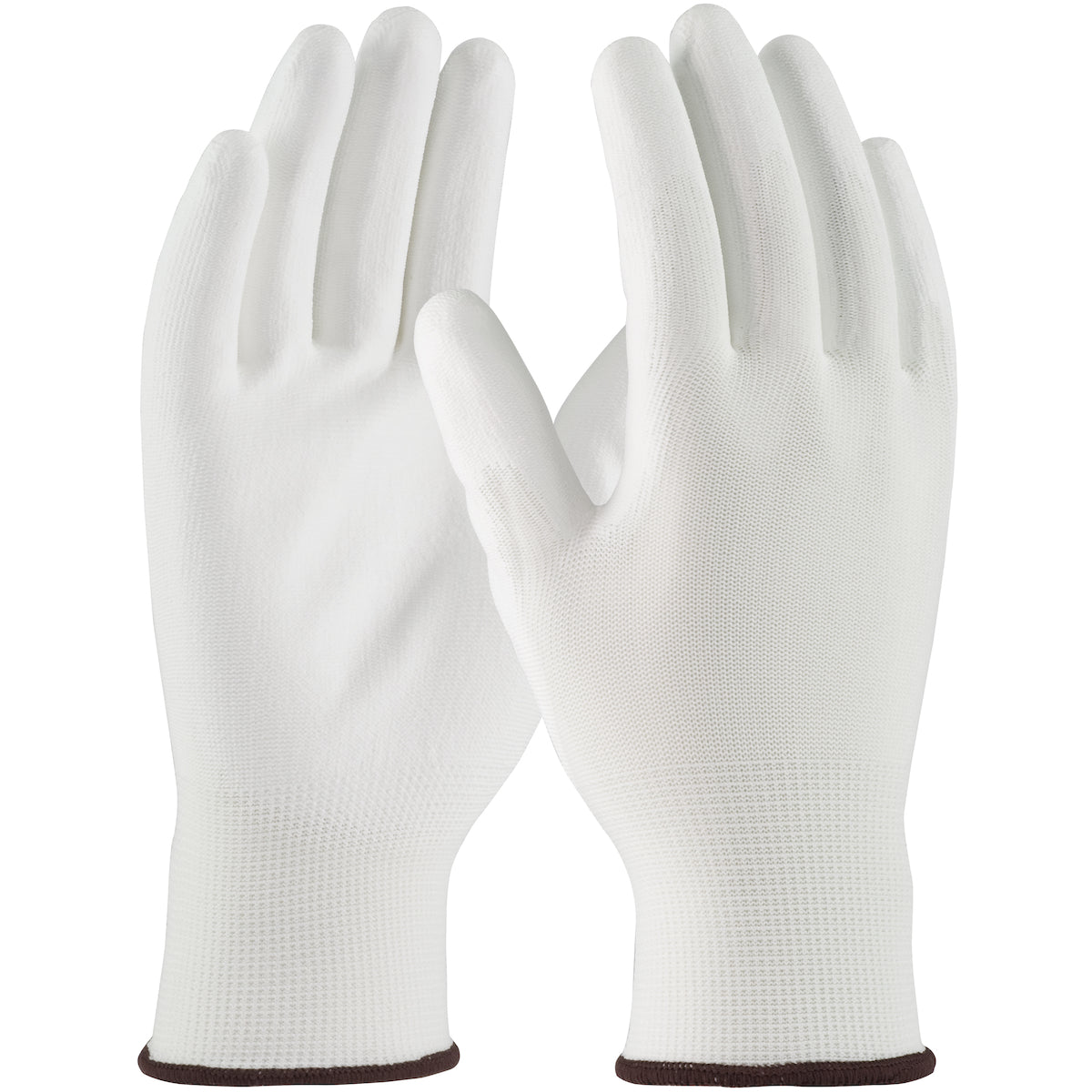 PIP 33-115 Seamless Knit Polyester with Polyurethane Coated Flat Grip on Palm and Fingers Safety Glove(One Dozen)