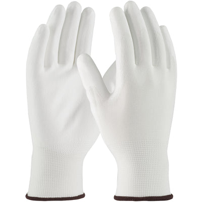 PIP 33-115 Seamless Knit Polyester with Polyurethane Coated Flat Grip on Palm and Fingers Safety Glove(One Dozen)