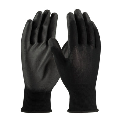 PIP 33-B115 Seamless Knit Polyester with Polyurethane Coated Flat Grip on Palm and Fingers Glove (One Dozen)