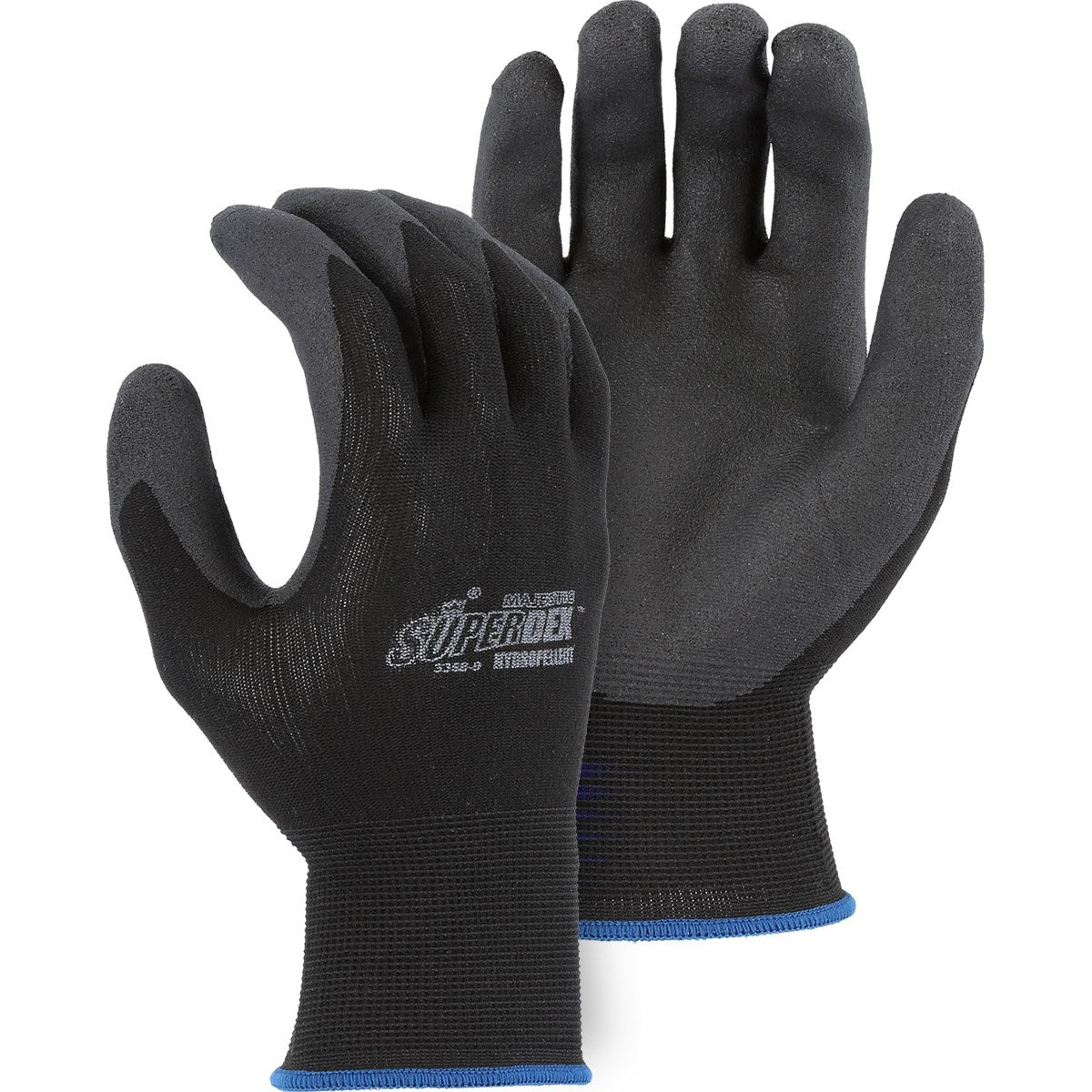 Majestic 3368 Lightweight SuperDex Hydropellent Palm Dipped Glove on 13-Gauge Knit Liner (One Dozen)