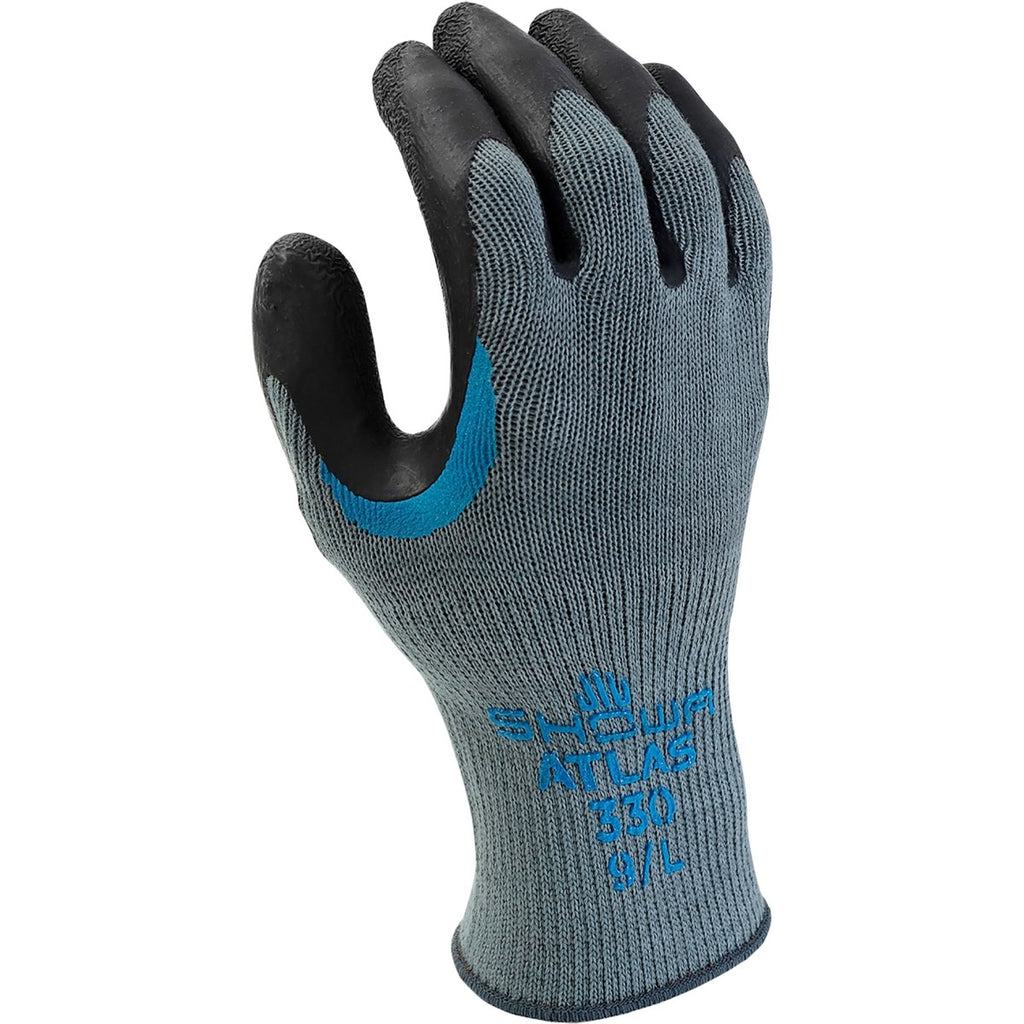 Majestic 3385RG Atlas Wrinkled Latex Palm Coated Glove with Cotton/Poly Seamless Knit Liner (One Dozen)