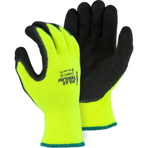 Majestic 3396HY Polar Penguin Winter Lined Napped Terry Glove with Foam Latex Dipped Palm (One Dozen)