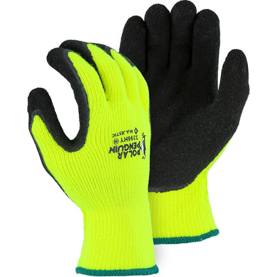 Majestic 3396HY Polar Penguin Winter Lined Napped Terry Glove with Foam Latex Dipped Palm (One Dozen)