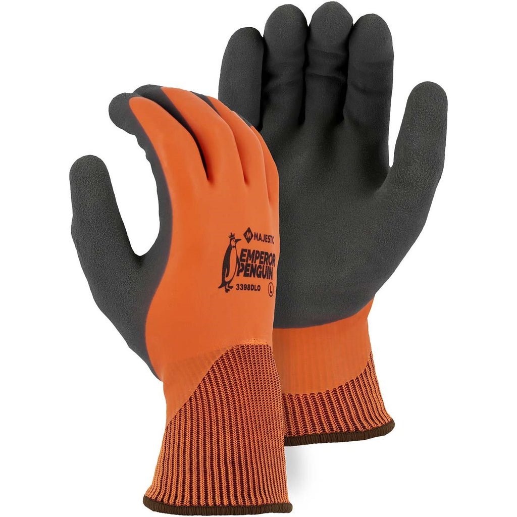 Majestic 3398DLO Emperor Penguin Winter Lined Nylon Glove with Closed-Cell Latex Dip and Sandy Latex Palm (One Dozen)