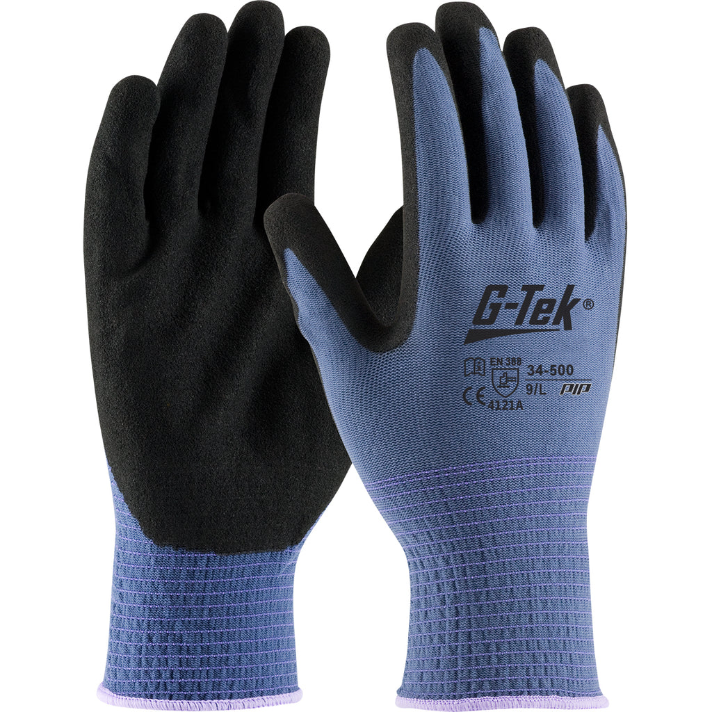 PIP 34-500 G-Tek GP Knit Nylon Nitrile Coated Safety Glove(One Dozen)